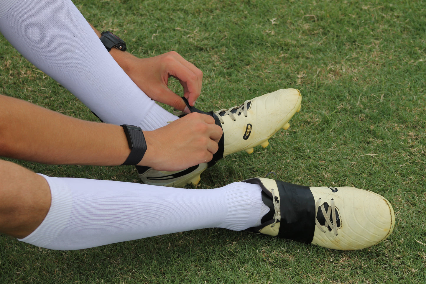 boot lace covers, shin guard straps, silicone straps, football shin guards, football lace covers.