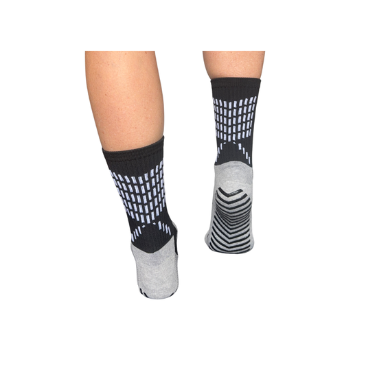 Black Crew Grip Socks - M/L size