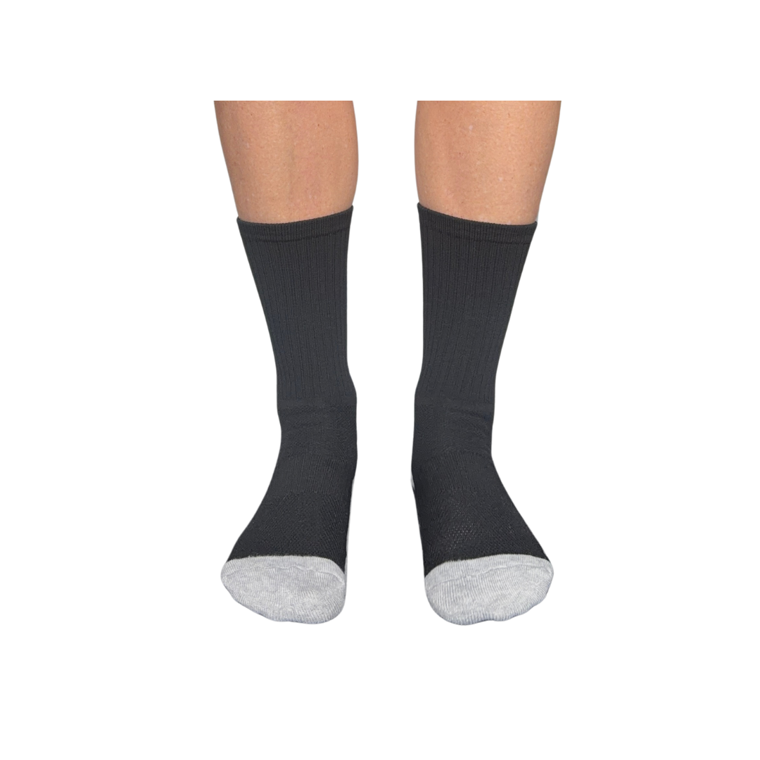 Black Crew Grip Socks - M/L size